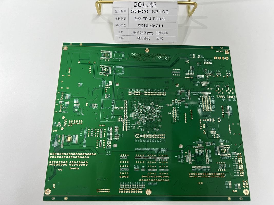 6-32 Katmanlı HDI PCB 0.25mm BGA ve Lamba Soketi için Yarım Delik 20 Katmanlı Tuc TU-933 Yüksek Hızlı PCB Üretimi