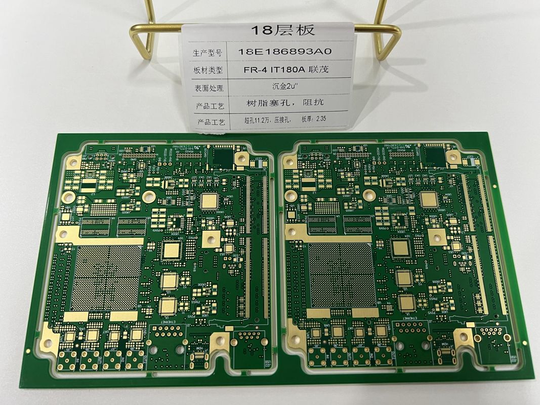 FR4 IT180 18Layers 3+N+3 HDI PCB Board prototipi Crimp Hole 3/3Mil Traces X RAY Tested HDI quickturn ENIG
