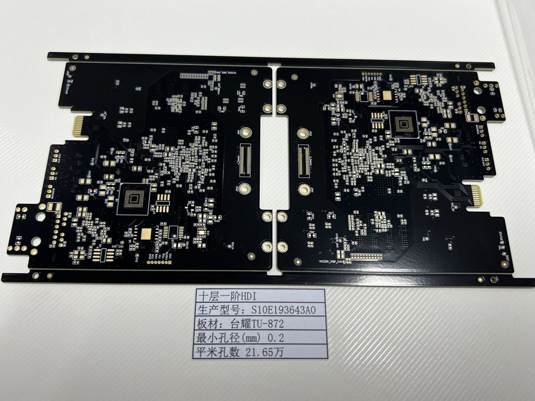 Özel lamba soketi Yüksek yoğunluklu bağlantı PCB kartı 10 katman Tuc TU-872 1+N+1 Goldfinger 30U
