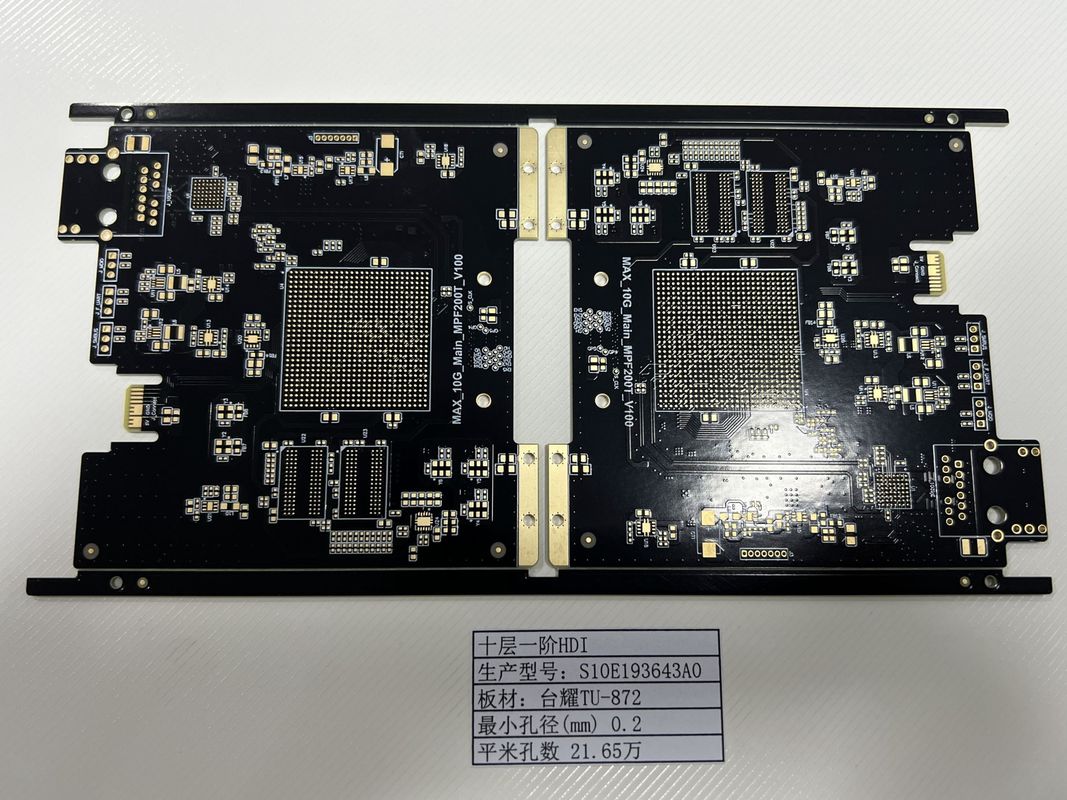 FR4 TU-872 Yüksek Hızlı PCB 10 Katman 3/3Mil PCB 4L 1 N 1 HDI Taşları ENIG IP4452
