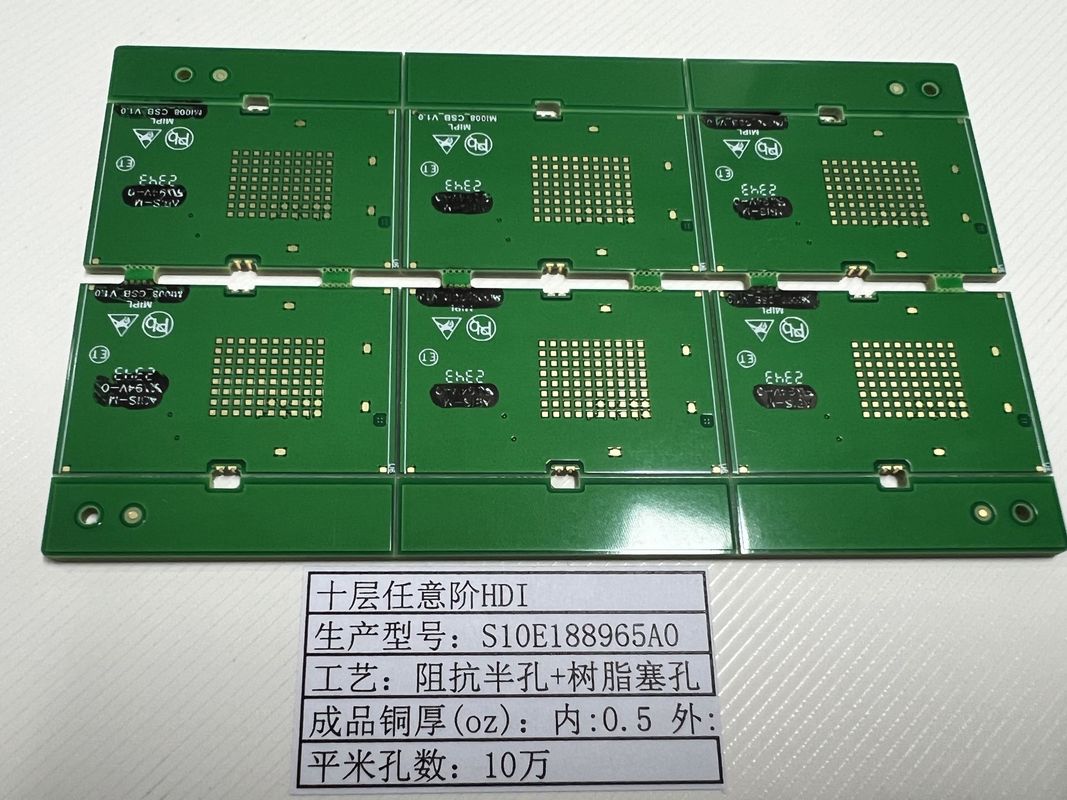 Beyaz/Siyah/Sarı İpek Ekranı HDI PCB'ler Impedans Kontrolü FR-4 3mil Min. Halkalı Halka