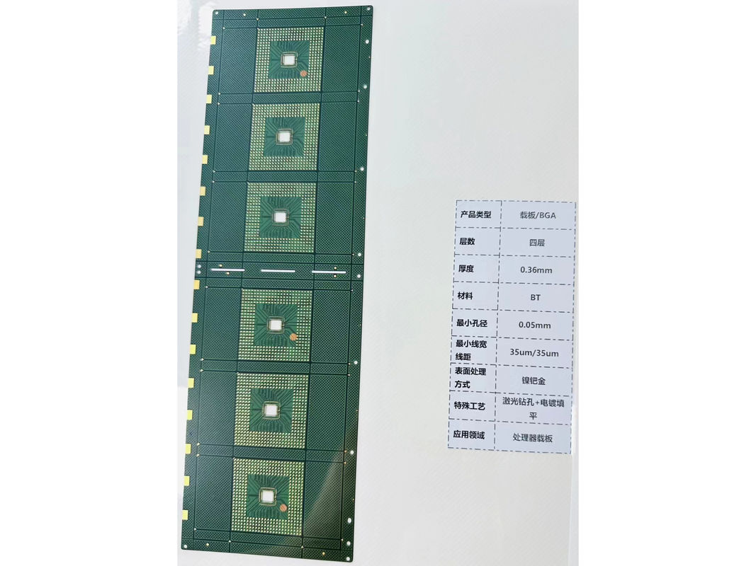 Yeşil ENIG Yüzey Bitirme Seramik IC Substrate PCB 0.1mm izle çift katmanlı