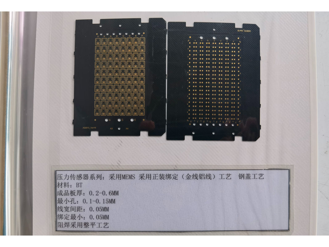 Dayanıklı Elektronik PCB 0.2mm 1oz Bakır Ağırlıklı Siyah Solder Mask Basınç algılayıcı pcb