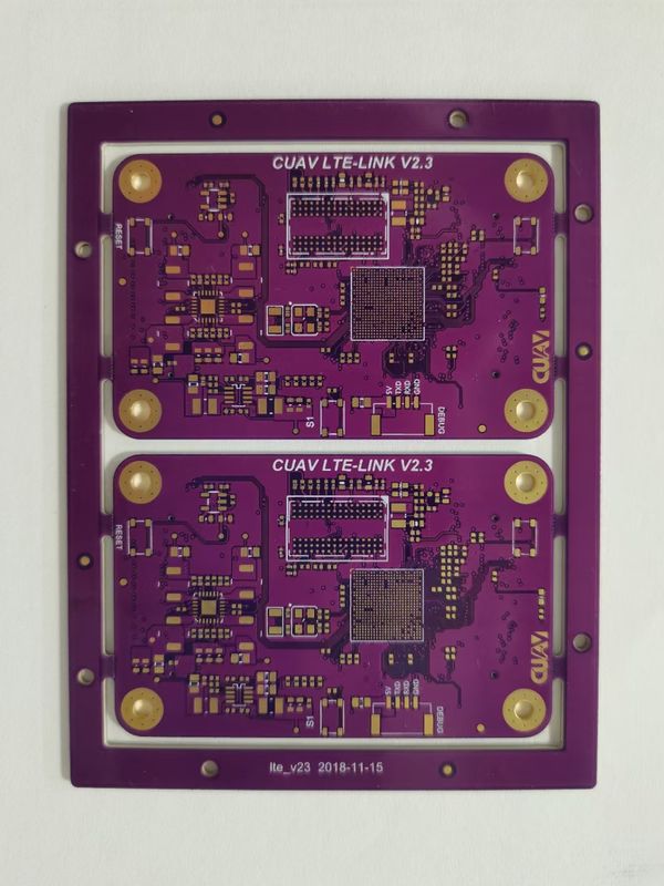 Çift taraflı PCB İki katmanlı basılı devreler için siyah ve sarı ipek ekran rengi