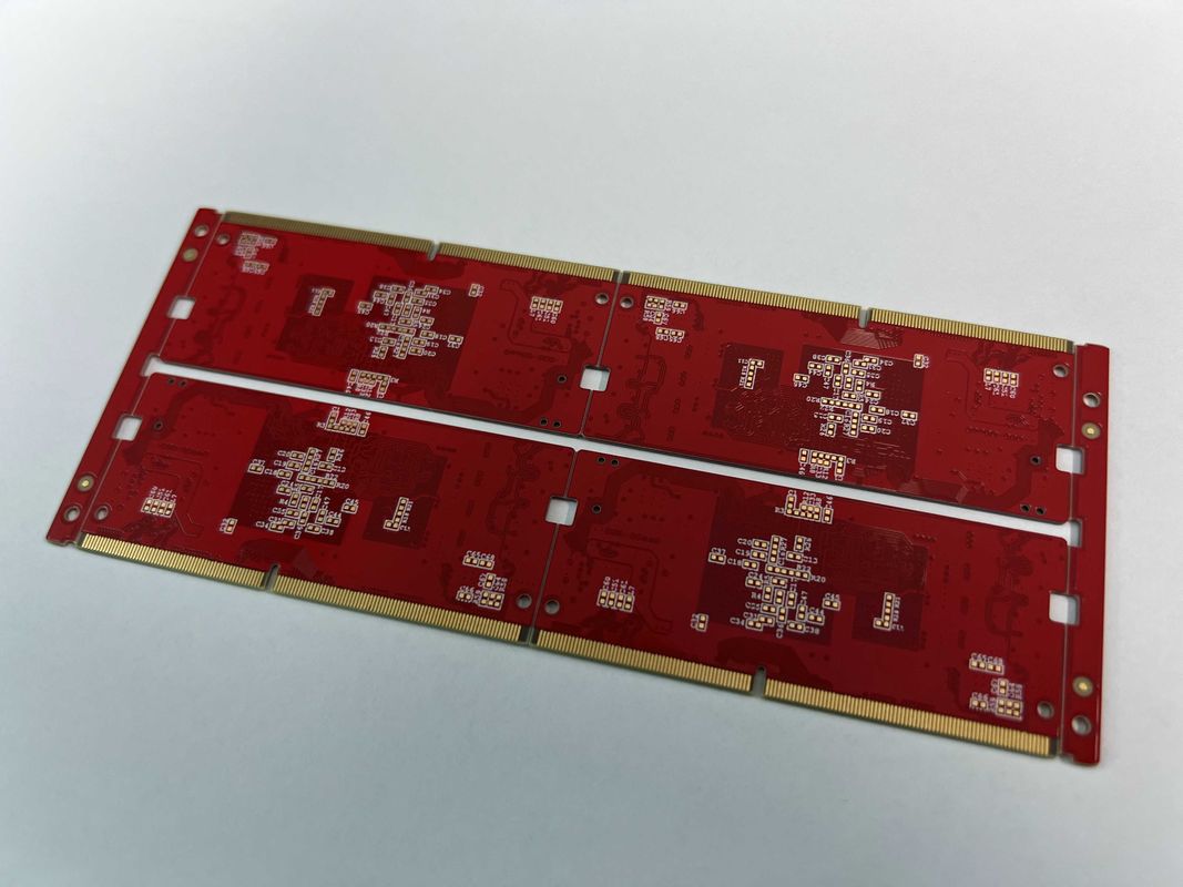 Dondurma Altın Yüzey Çok Katmanlı PCB Taşı, Kırmızı Solder Maskesi Rengi ve 0.25OZ Bakır Ağırlığı