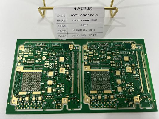 FR4 IT180 18Layers 3+N+3 HDI PCB Board prototipi Crimp Hole 3/3Mil Traces X RAY Tested HDI quickturn ENIG
