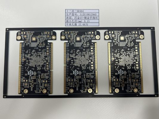 Kalınlığı 0.4-3.2mm HDI PCB Board 6-32L Impedans Kontrolü 100% E Test