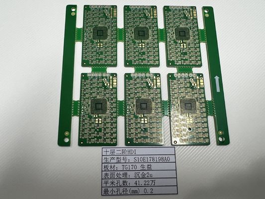 OEM HDI Devre Kartı 10 Katman 2+N+2 X Ray Tested Ultra Thin 0.2mm-6.00mm